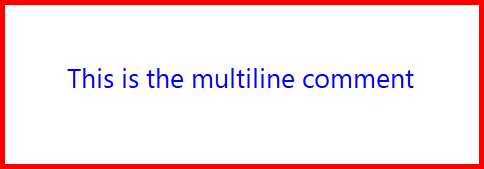 Picture showing the multiline comment in python